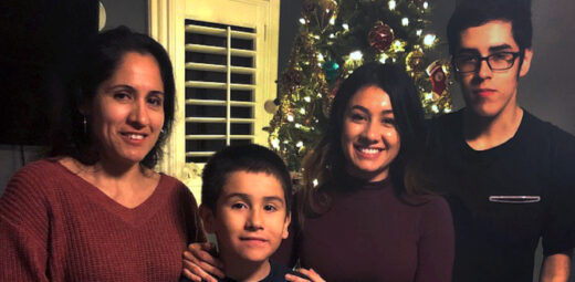 Maria pictured here with her mother and two brothers in their Mercy Housing home in L.A.