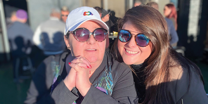 Patti (left) with her daughter in 2019.